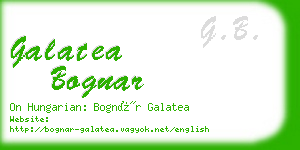 galatea bognar business card